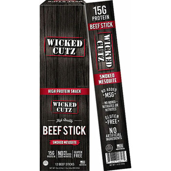 Wicked Cutz Smoked Mesquite Beef Stick